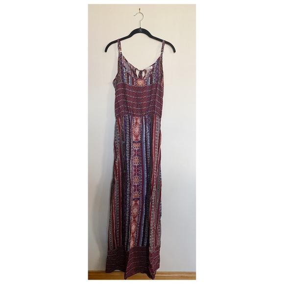 Brave Soul Print Maxi Dress - Rust | Size S - Picture 1 of 5